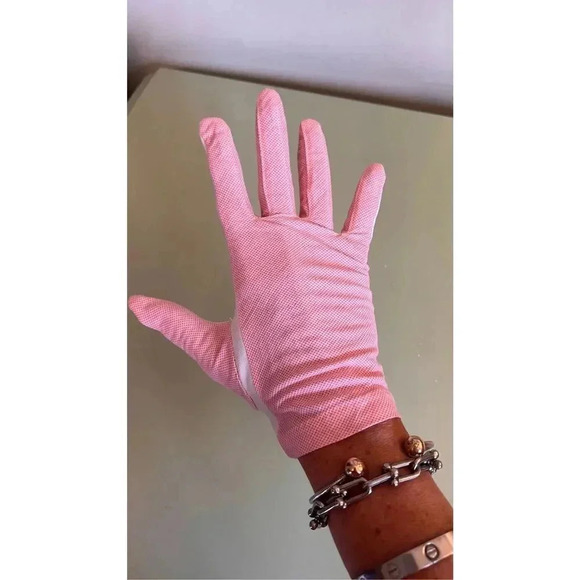 Vintage Mid Century MCM Women’s Pink Opera Driving Gloves Casual size small - Picture 5 of 7